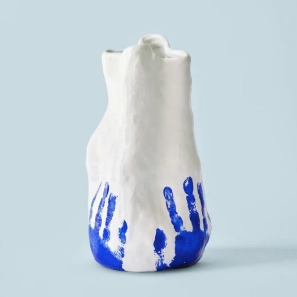 Vivee Yves‎ Klein Georgia White and Blue Porcelain Vase
